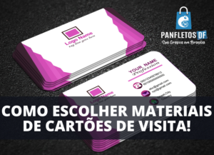 Materiais de cartões de visita!