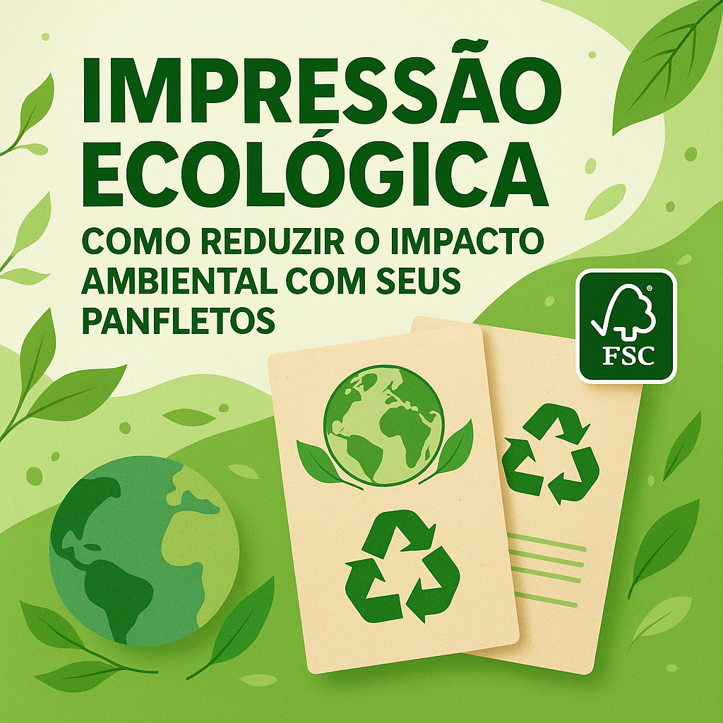 Impressão ecológica: como reduzir o impacto ambiental com seus panfletos