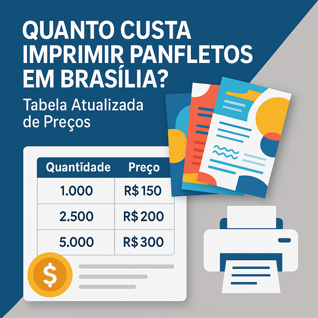 Quanto custa imprimir panfletos em Brasília? Tabela atualizada de preços