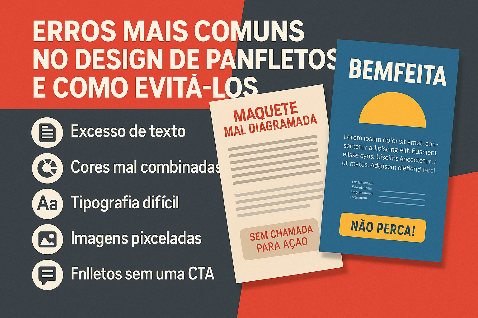 Erros mais comuns no design de panfletos e como evitá-los