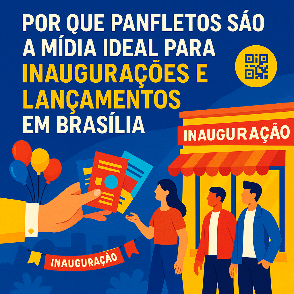Por que panfletos são a mídia ideal para inaugurações e lançamentos em Brasília