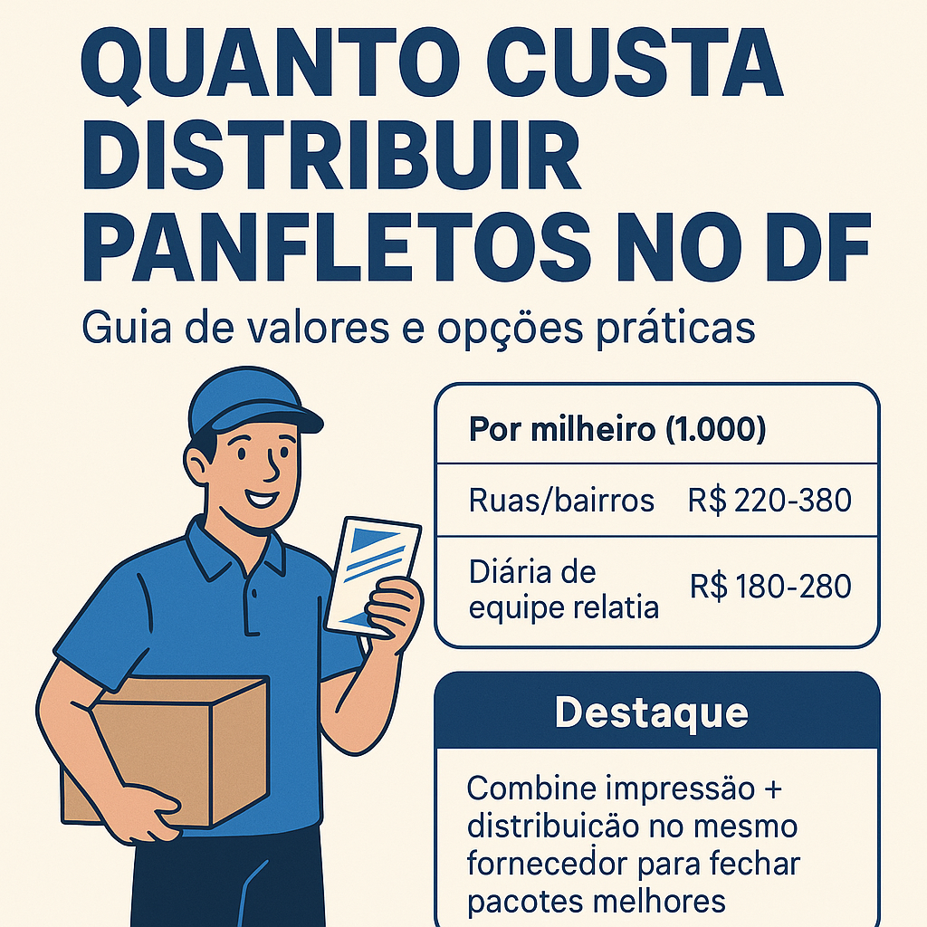 Quanto custa distribuir panfletos no DF? Guia de valores e opções práticas