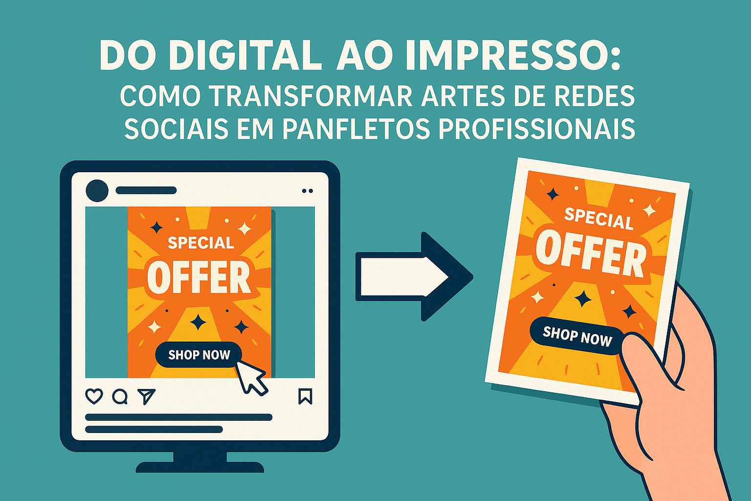 Leia mais sobre o artigo Do digital ao impresso: como transformar artes de redes sociais em panfletos profissionais