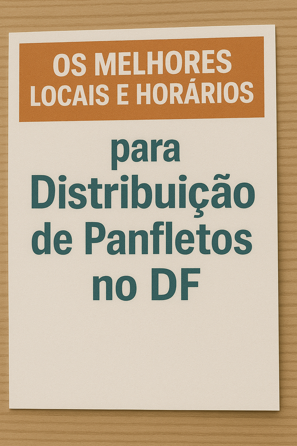 Leia mais sobre o artigo Os Melhores Locais e Horários para Distribuição de Panfletos no DF