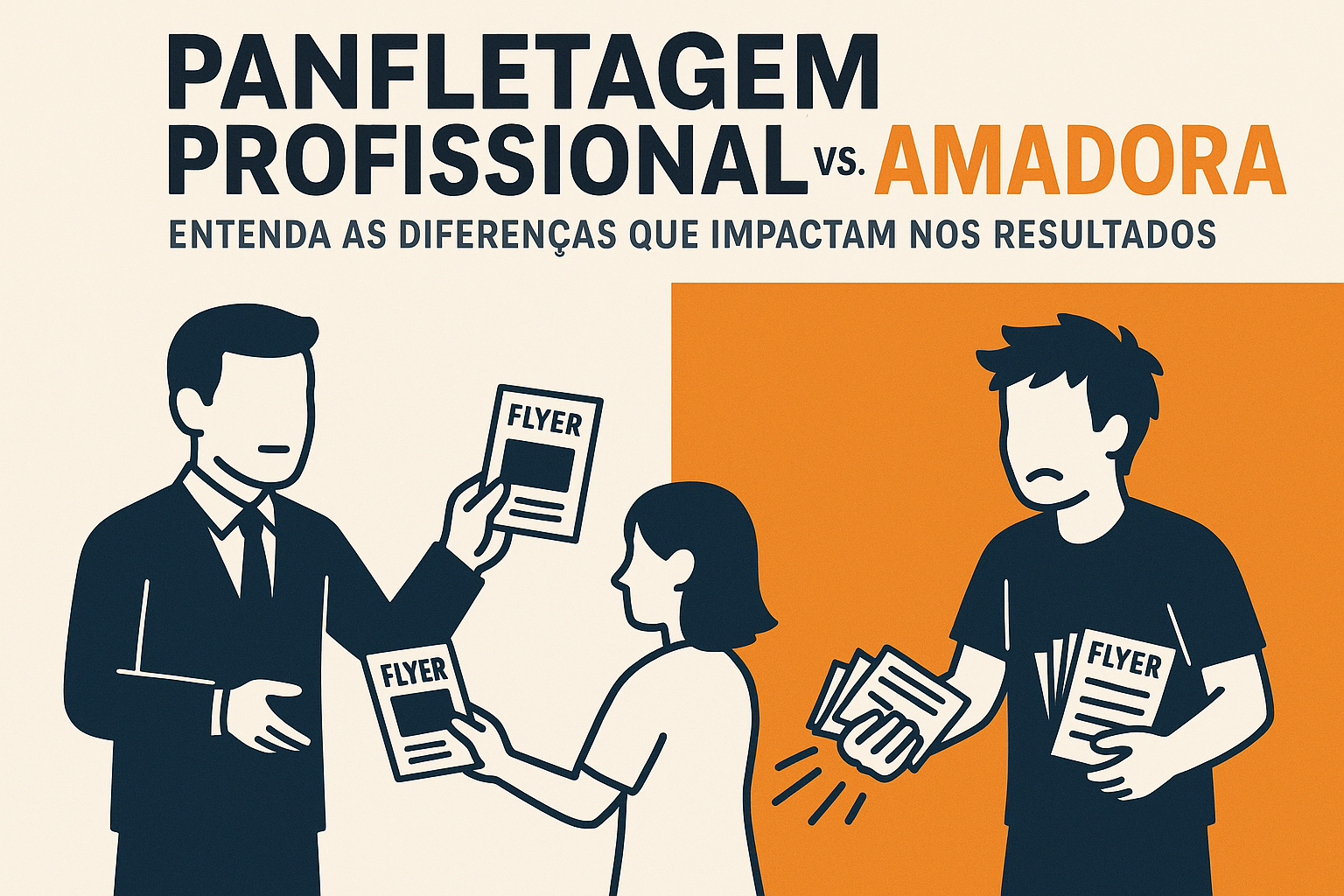 Leia mais sobre o artigo Panfletagem Profissional vs. Amadora: Entenda as Diferenças que Impactam nos Resultados