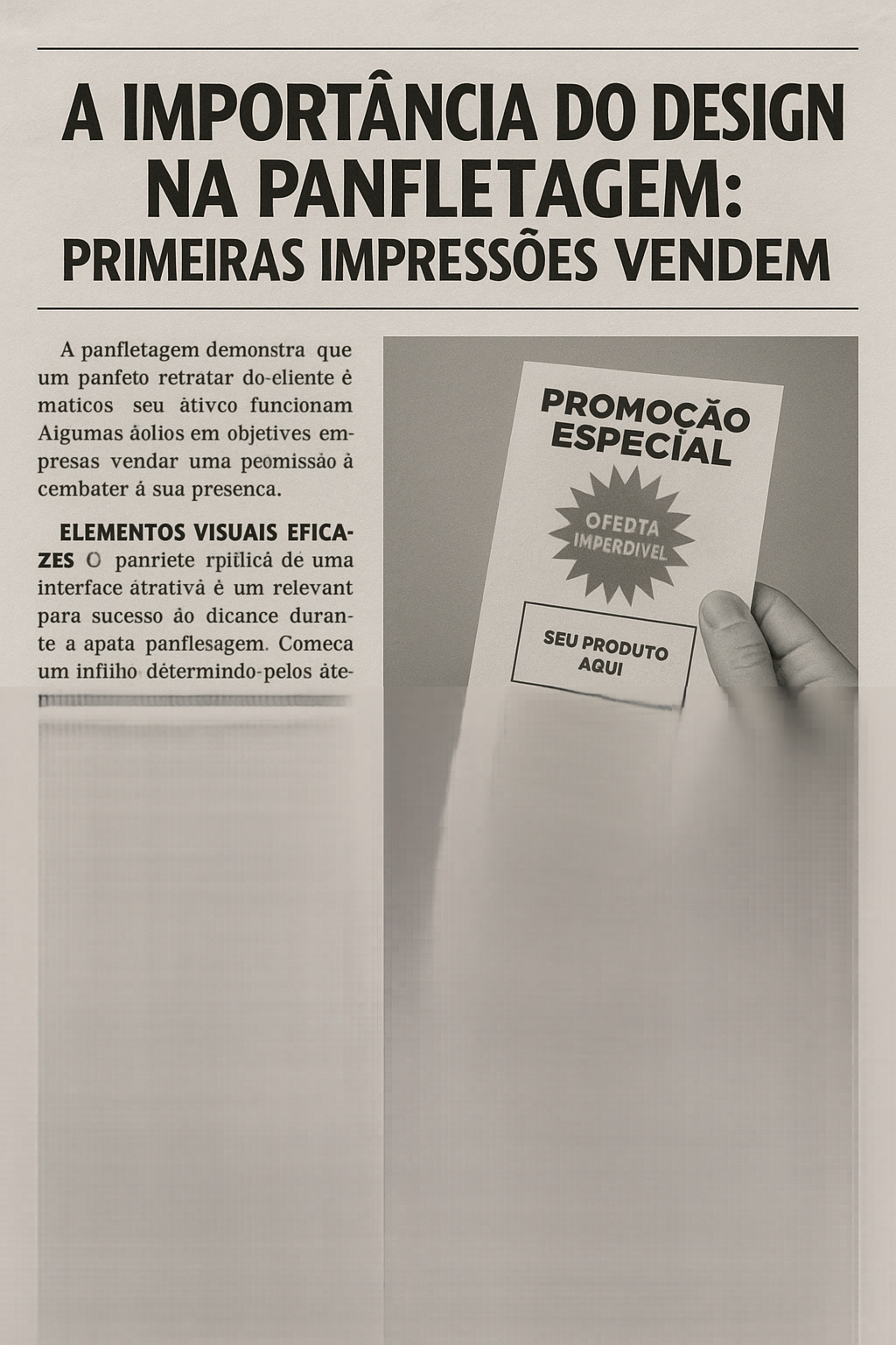 Leia mais sobre o artigo 📰  A Importância do Design na Panfletagem: Primeiras Impressões Vendem