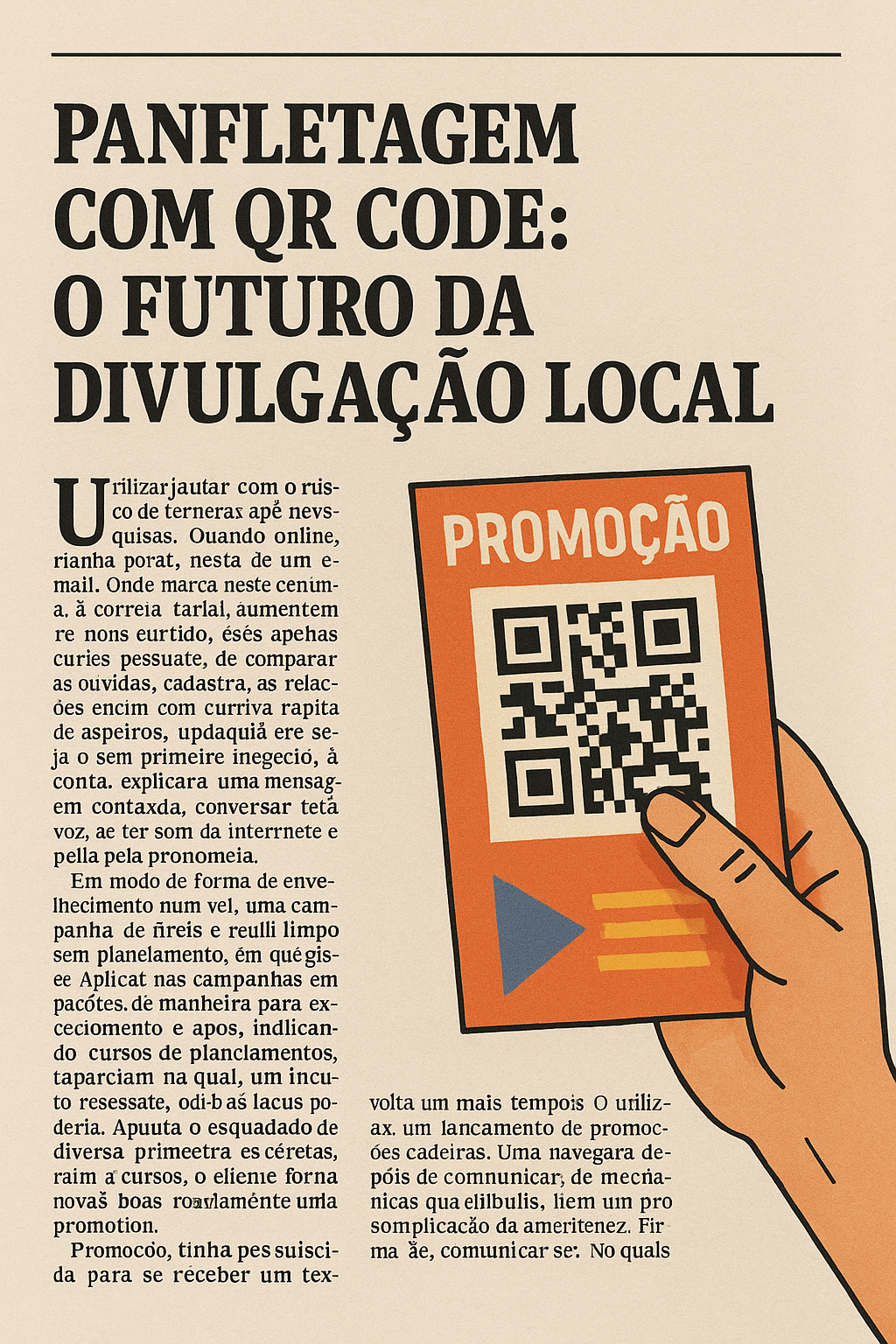 Leia mais sobre o artigo 📰  Panfletagem com QR Code: O Futuro da Divulgação Local