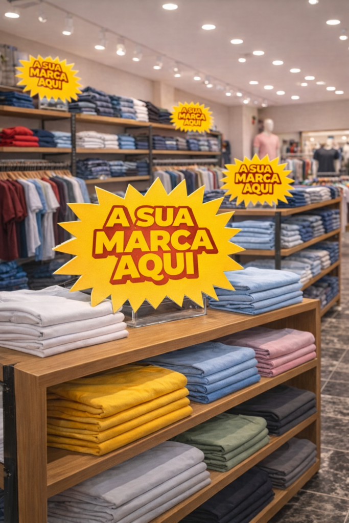 O Splash Gôndola em PVC branco premium 0,50mm modelo oval explosão é um material de comunicação visual desenvolvido para destacar ofertas, preços promocionais e mensagens de impacto diretamente no ponto de venda. Produzido em PVC resistente, com acabamento em faca especial no formato oval explosão, garante excelente visibilidade, durabilidade e acabamento profissional, mesmo em ambientes de alto giro como supermercados, atacarejos, lojas de conveniência e varejo em geral. Disponível em diferentes tamanhos e quantidades, esse modelo permite total flexibilidade na escolha conforme o espaço da gôndola e a estratégia de comunicação, mantendo sempre o mesmo padrão de qualidade, material e impressão 4x0 colorida. É uma solução prática, funcional e com excelente custo-benefício por unidade, fabricada pela Panfletos DF, com prazo de produção rápido e atendimento em Brasília e Distrito Federal — ideal para quem busca padronização visual, impacto imediato e resultado no ponto de venda.