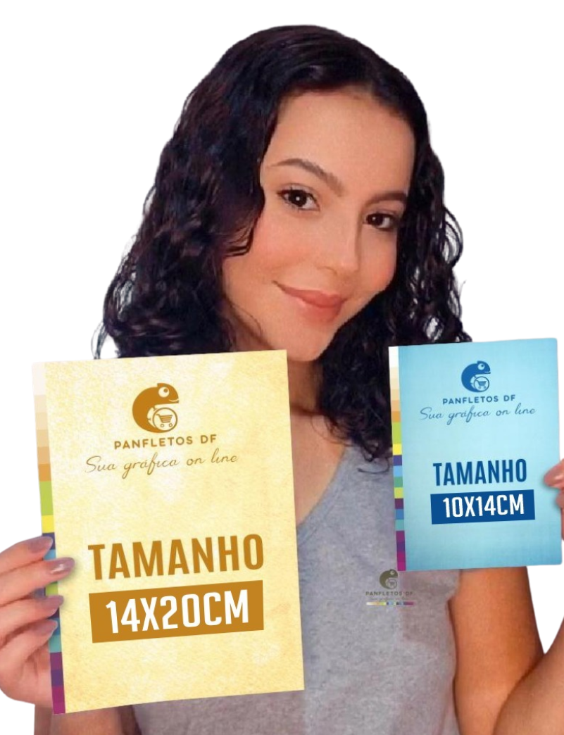 Panfletos em diferentes tamanhos